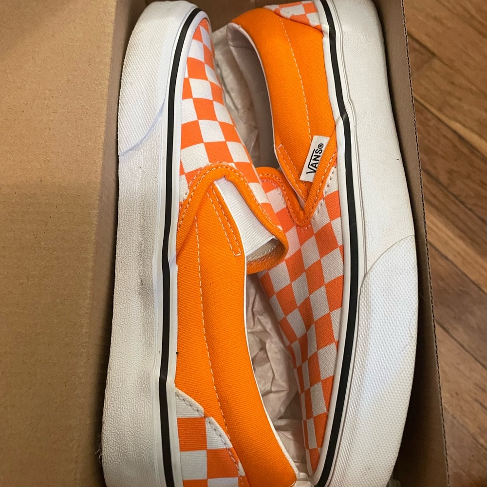 Vans UT Vols Orange Checkered Slip-On Shoes